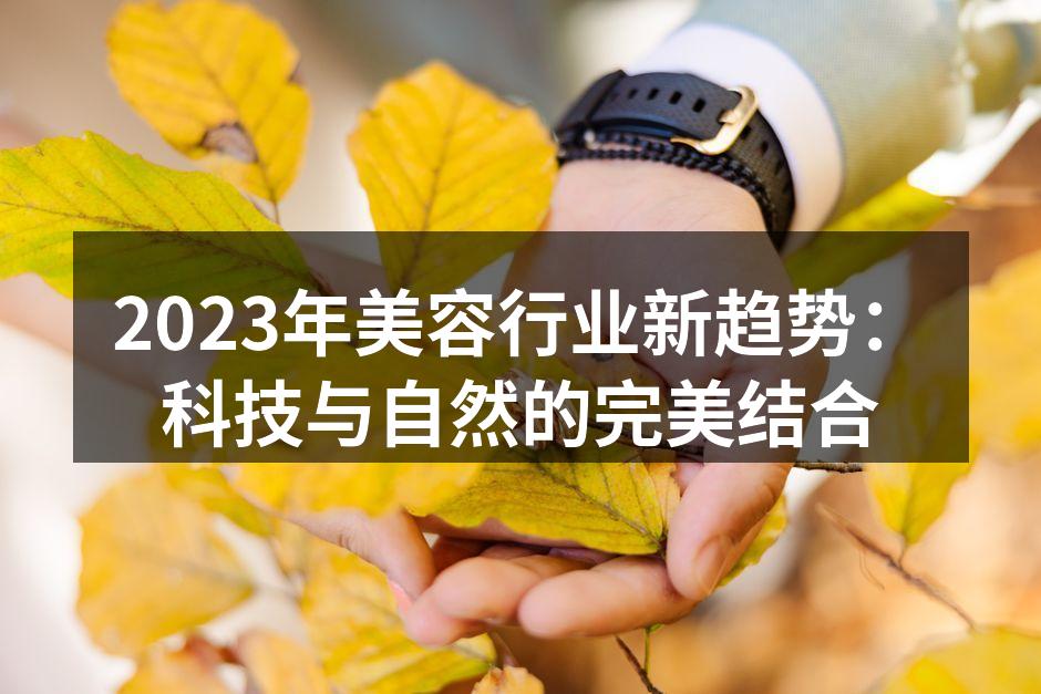 2023年美容行业新趋势：科技与自然的完